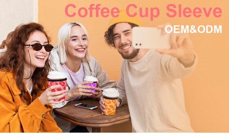 Customized Cup Sleeve Neoprene Cup Holder Coffee Cup Coozies factory