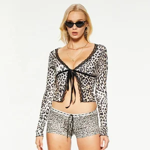 Custom 2026 New Hot Shorts for Women Leopard Print Street Stylish New Mini Shorts Women Sexy Shorts Party Club