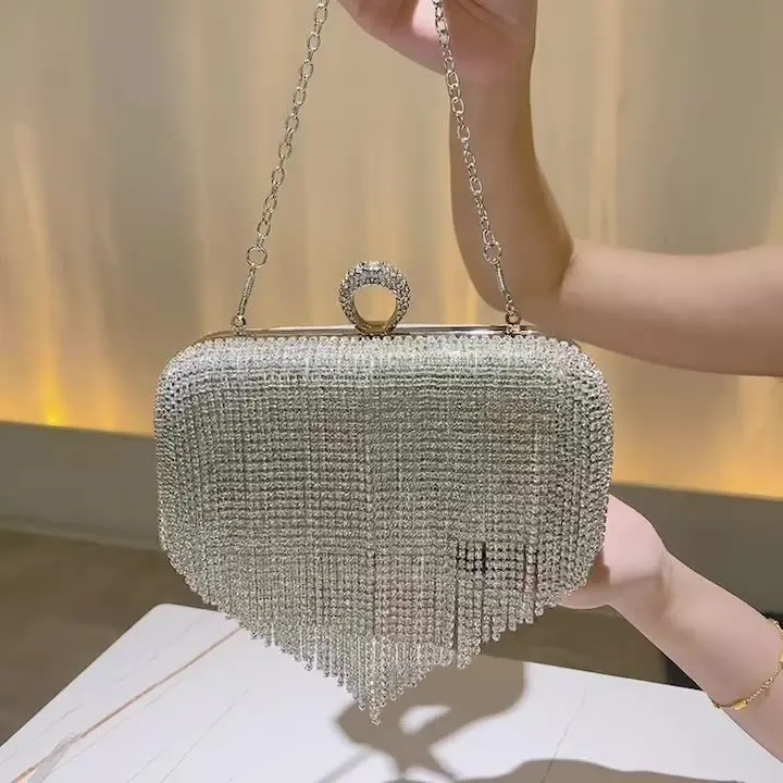Baseball Crystal Clutch Bag Rhinestone Silver Bridal Evening Purse