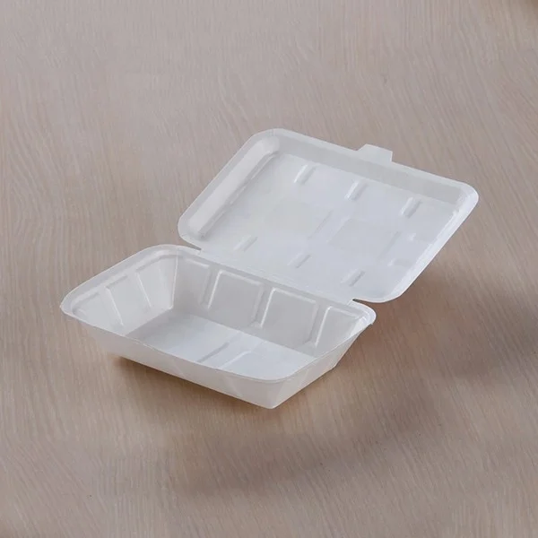 Disposable Matt Lamination Coated Paper Clamshell Lunch Box Foam Replacement Industrial Sushi Food Take-Away Embossing