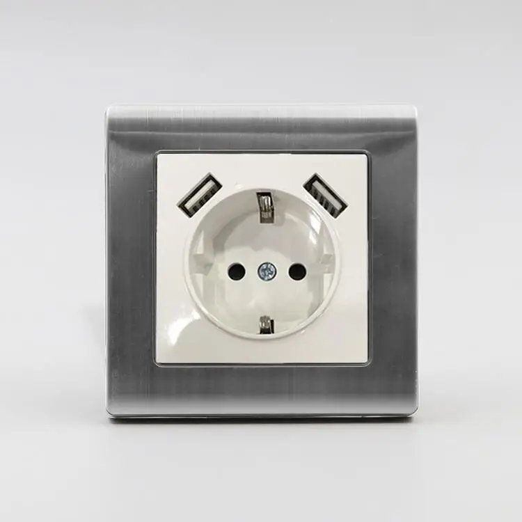 5v 1.8A double USB european standard wall socket german electrical socket