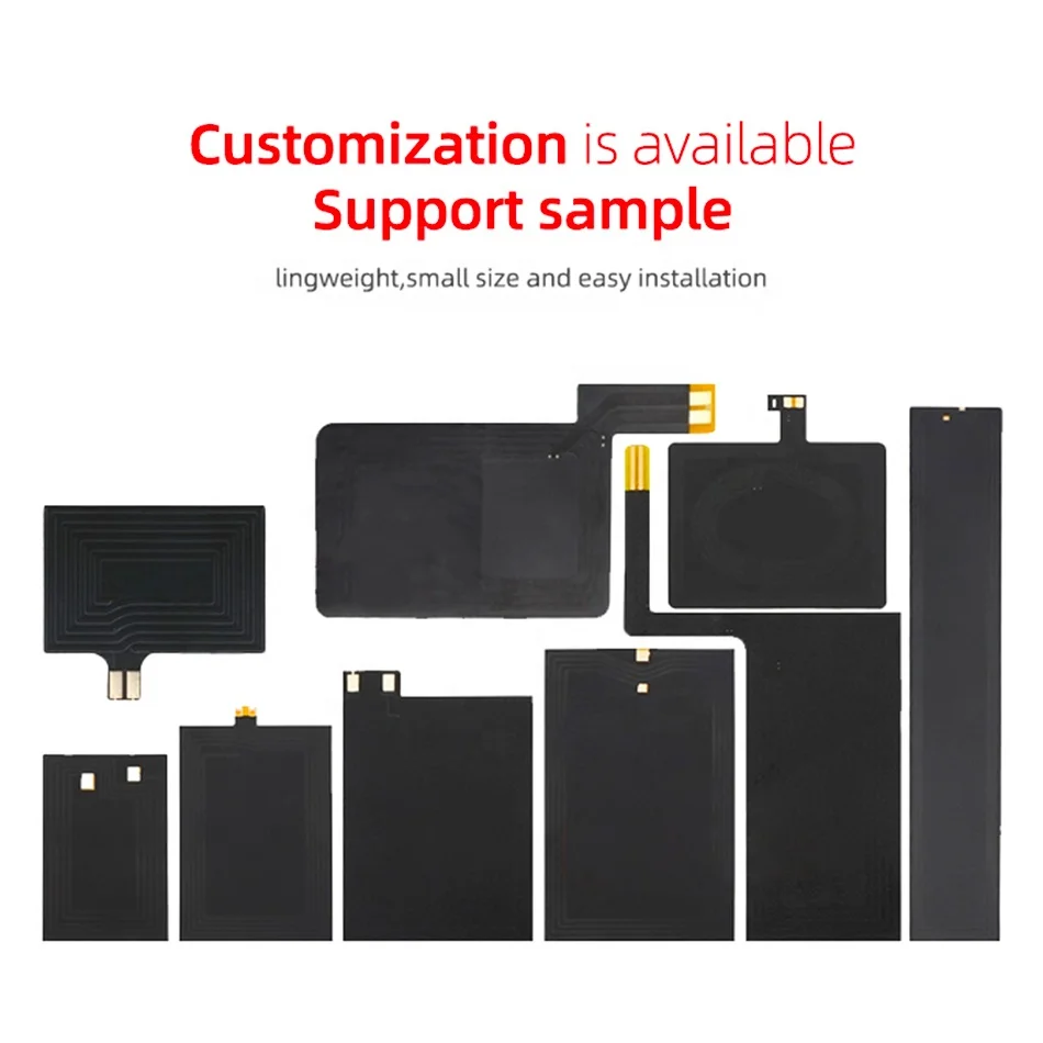 3dBi FPC coil flex antenna mobile device network pairing sharing Ferrite internal nfc antenna 13.56Mhz rectangular NFC antenna