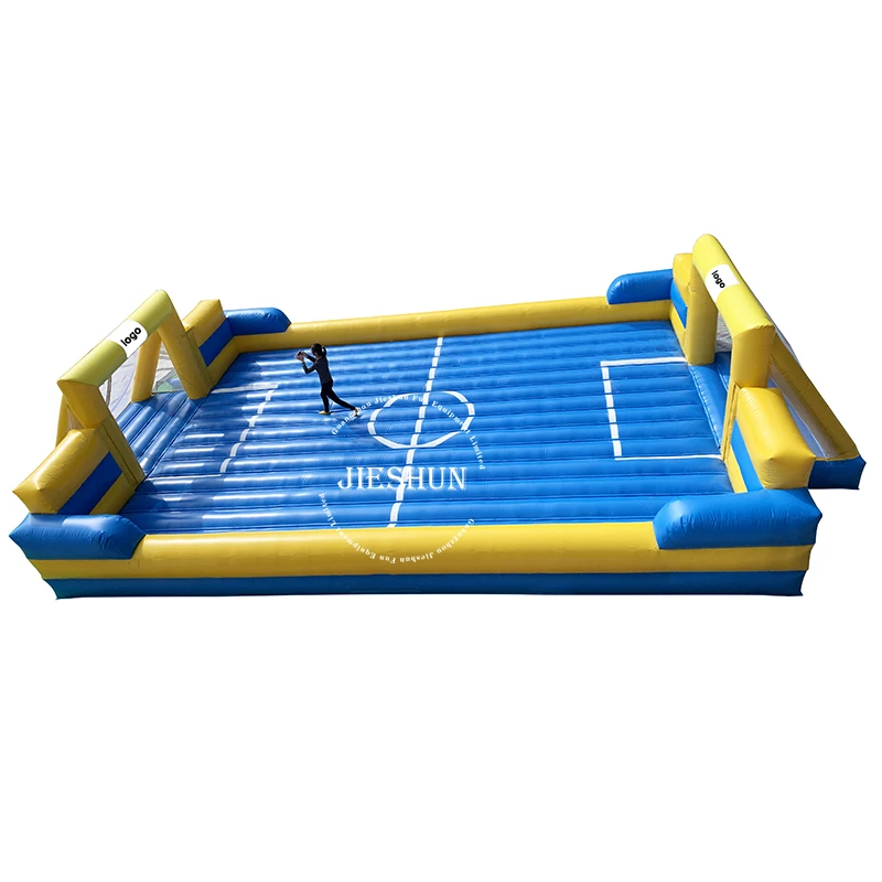High Quality Team Game Inflatable Soapy Football Pitch Inflatable Human Football Field With Floor for Sale