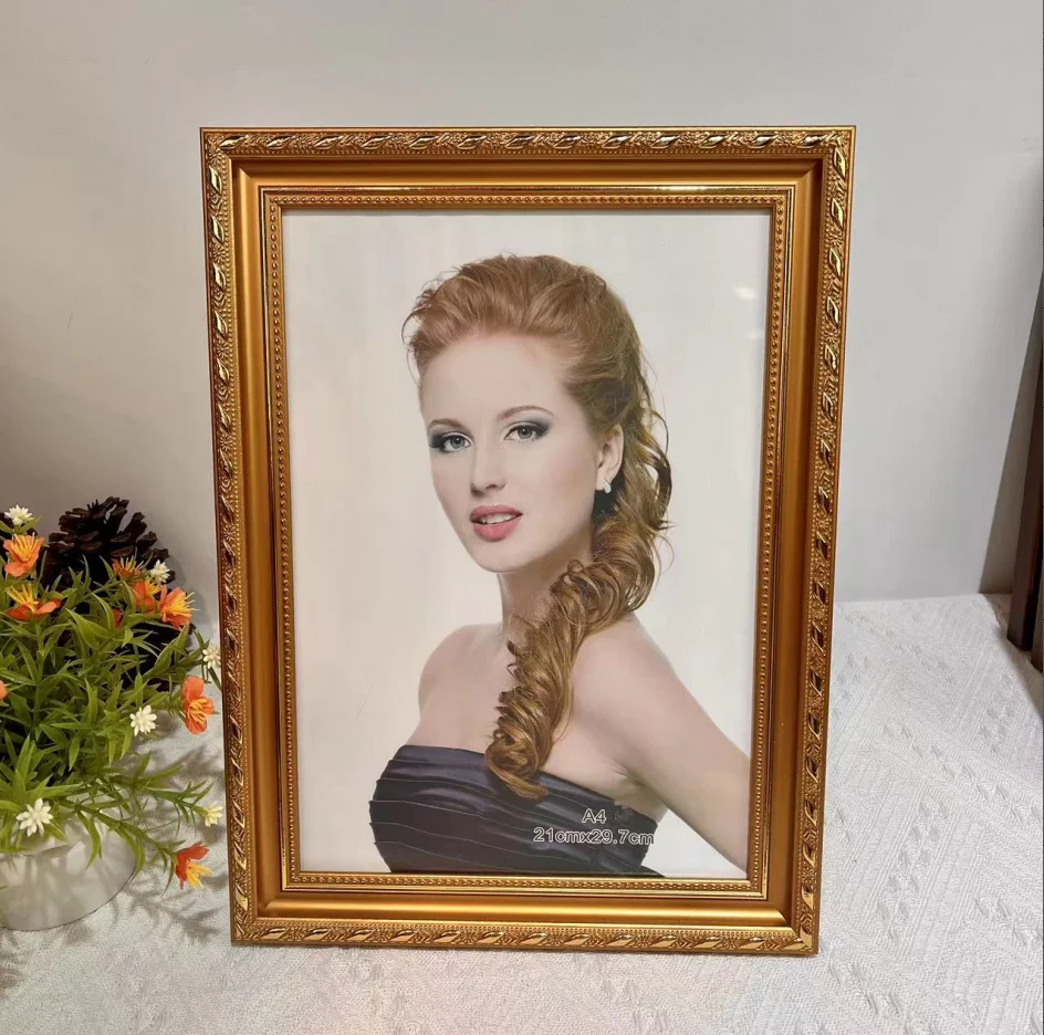 Mengkai Ps Material European Vintage Photo Frame A4 Decorative Photo