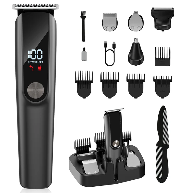 Beard Trimmer for Men Electric Razor Cordless Shavers Grooming Kit for Nose Mustache Body Facial Gifts for Men Husband Father