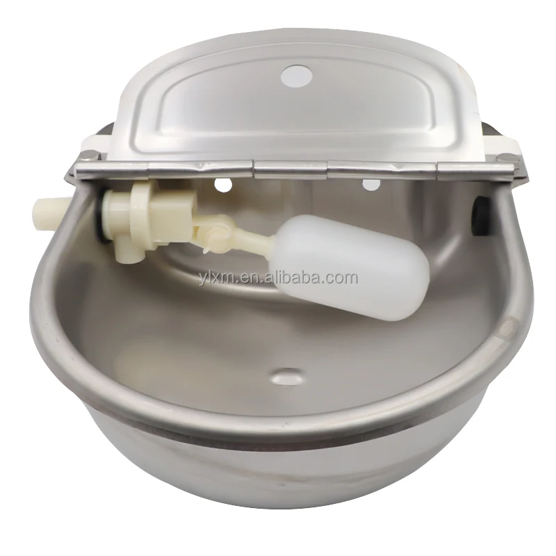 Animal Cattle Cow Water Feeding Bowl Stainless Steel Ox Calf Water Drinking Bowl With Floating