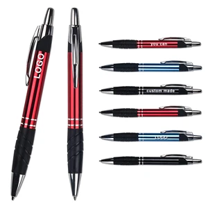 Best Selling Manufactures Business Metal Ballpoint Pens With Custom Printed Logo Advertising for Brand Gifts 1.0mm Writing Width