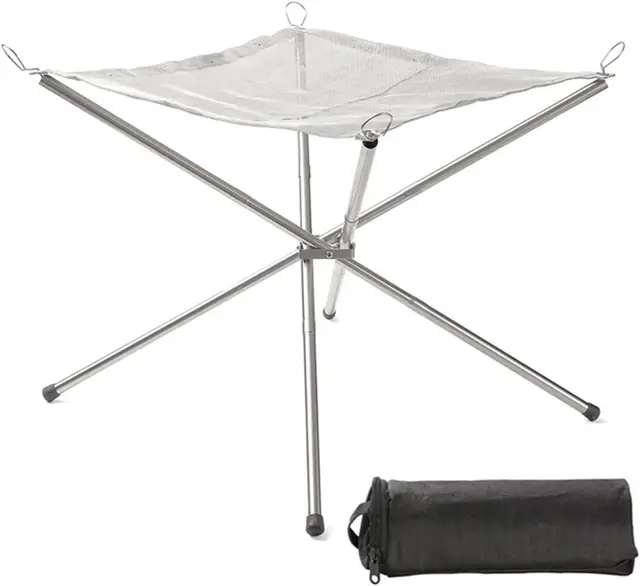 Outdoor Fire Burning Platform Stainless Steel Bonfire Stand with Oxford Storage Bag