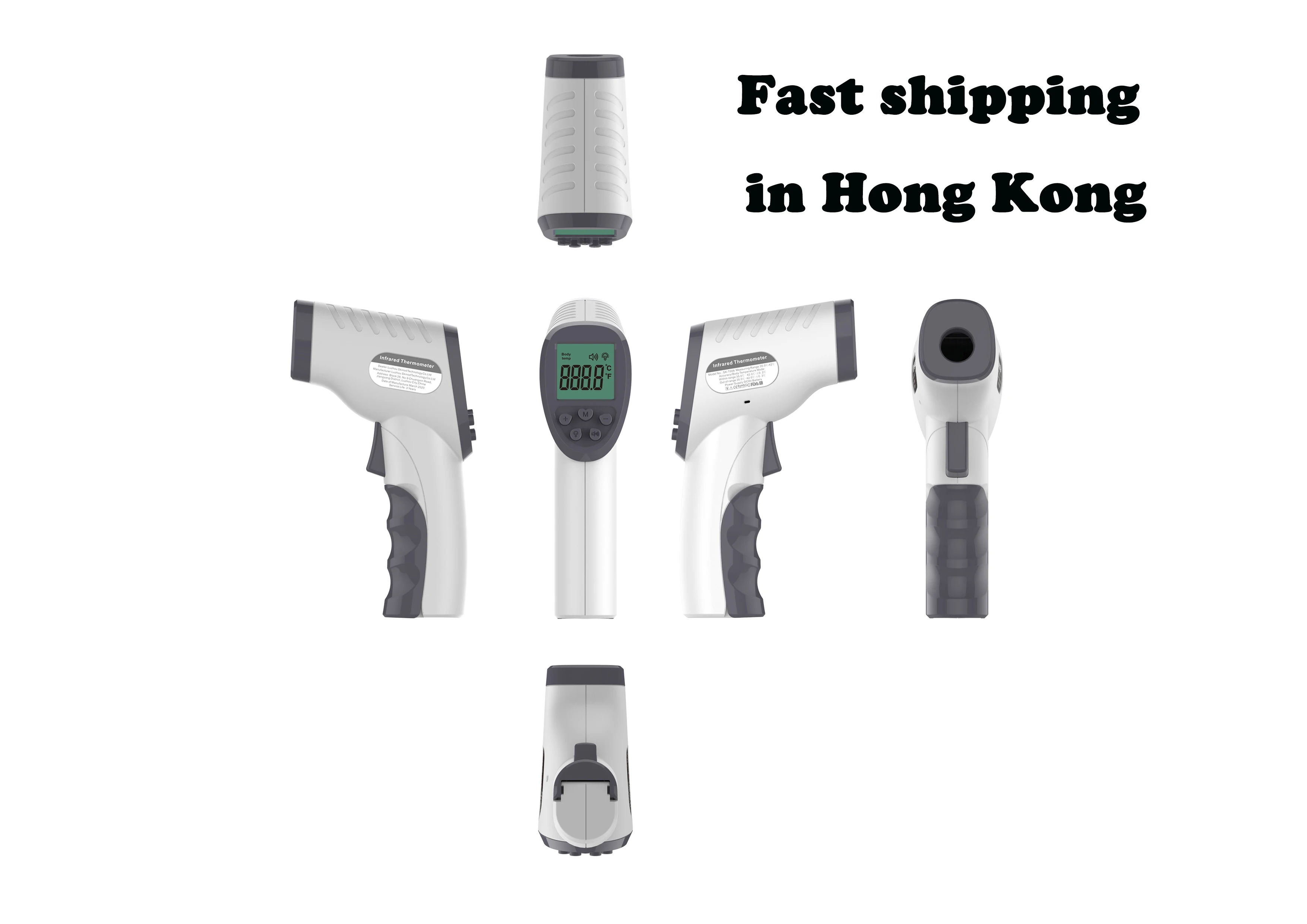 Поддержка Гонконга, доставка со склада, Бесконтактный инфракрасный термометр, термометр для лба
