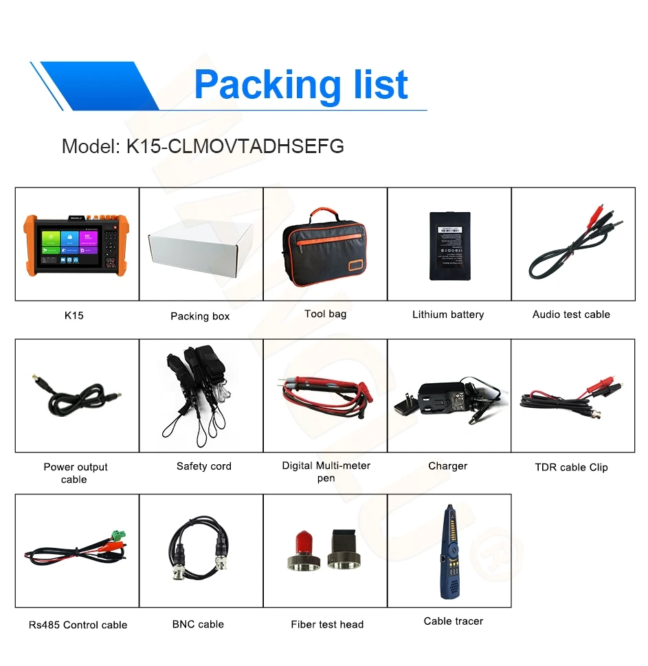 New Android system 8K H.265 IP AHD TVI CVI SDI IP CVBS All in one WIFI camera cable POE tester