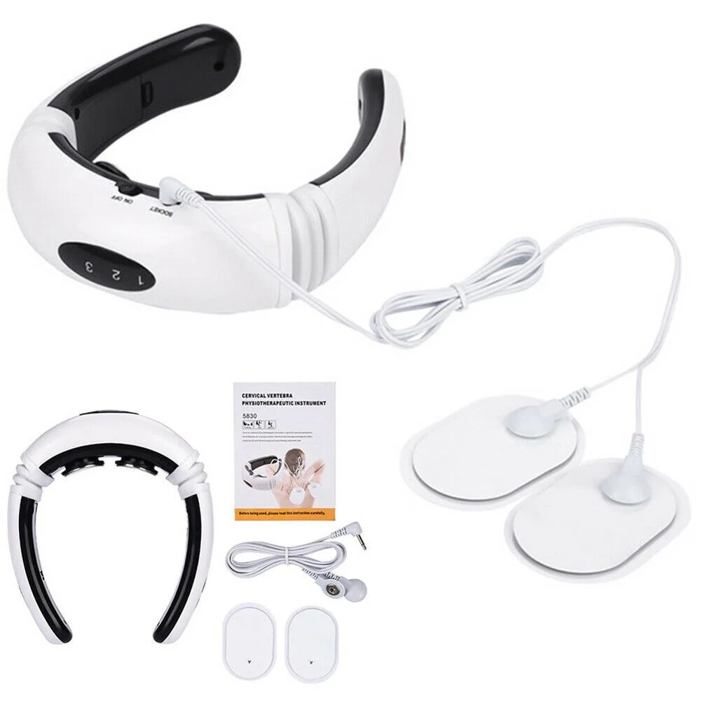 Electric Pulse Kneading  Neck Pain Relief Tool Health Care Relaxation Threapy Cervical Vertebra Kneading Back and Neck Massager