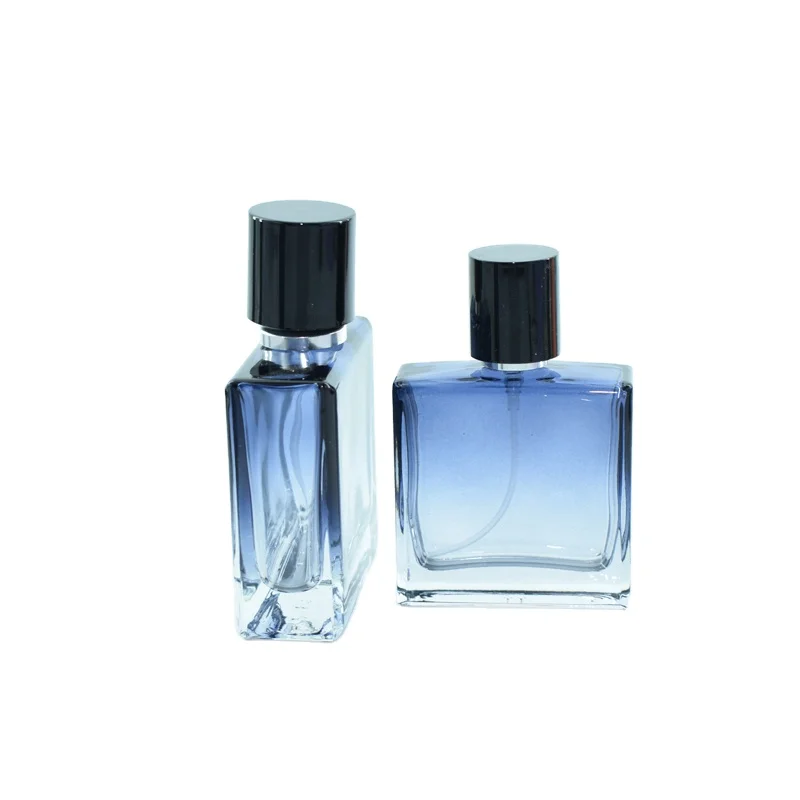 Eco-friendly 50ml Blue Glass Perfume Bottle Oem Available