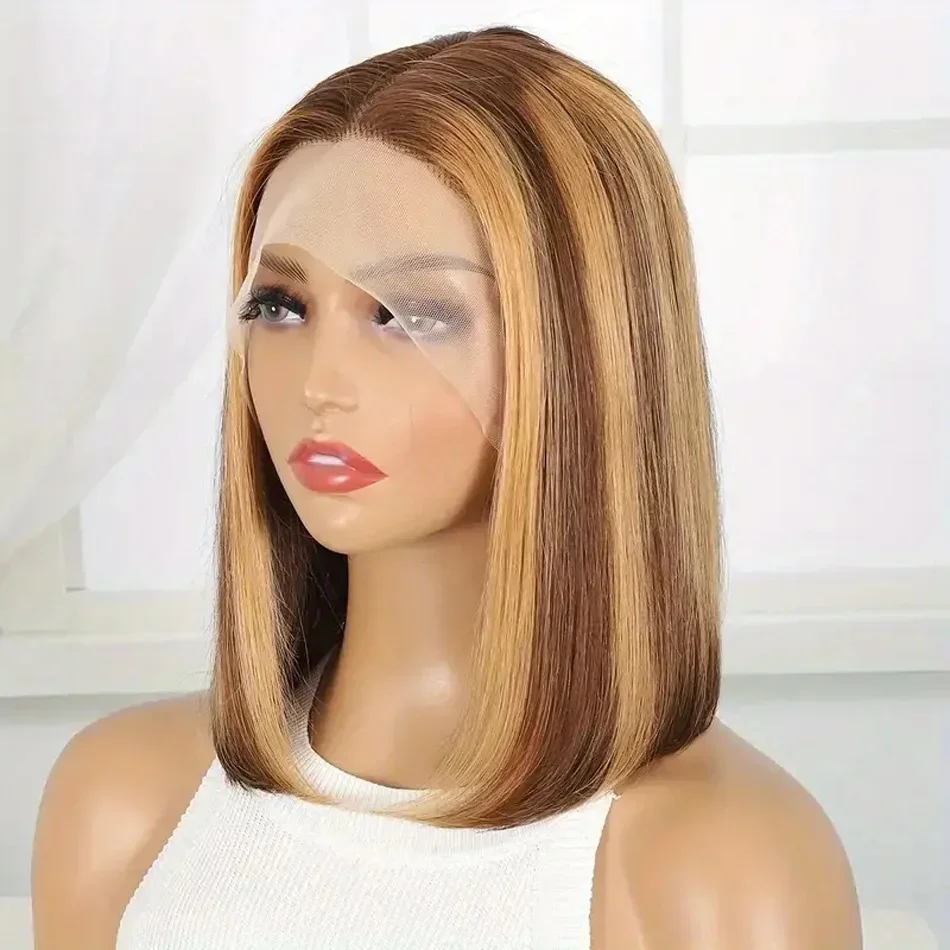 Bob Wigs Human Hair 13X4 Lace Straight Brazilian Wigs 100% Human Hair Quality_voghion.com