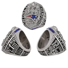 2018 Patriots Championship Ring New England Fan Collection Gold Plated NFL Jewelry Factory Direct Sales for Weddings Engagements