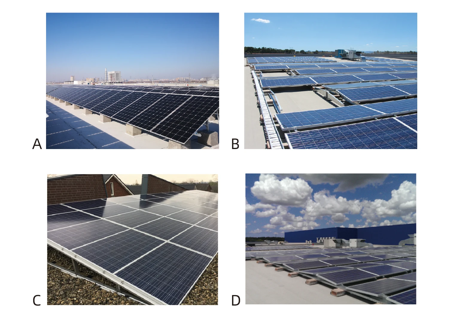 Non-Penetrating Flat Roof Solar Mount Ballasted System for Large ...