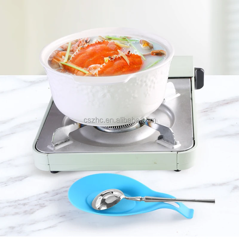 product wholesale customized silicone kitchen utensil rest ladle spoon holder for stove top-6