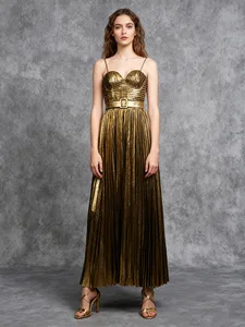 Bettergirl 2026 Ramadan Banquet Starlight Gilded Folded Strap Skirt Long party dress
