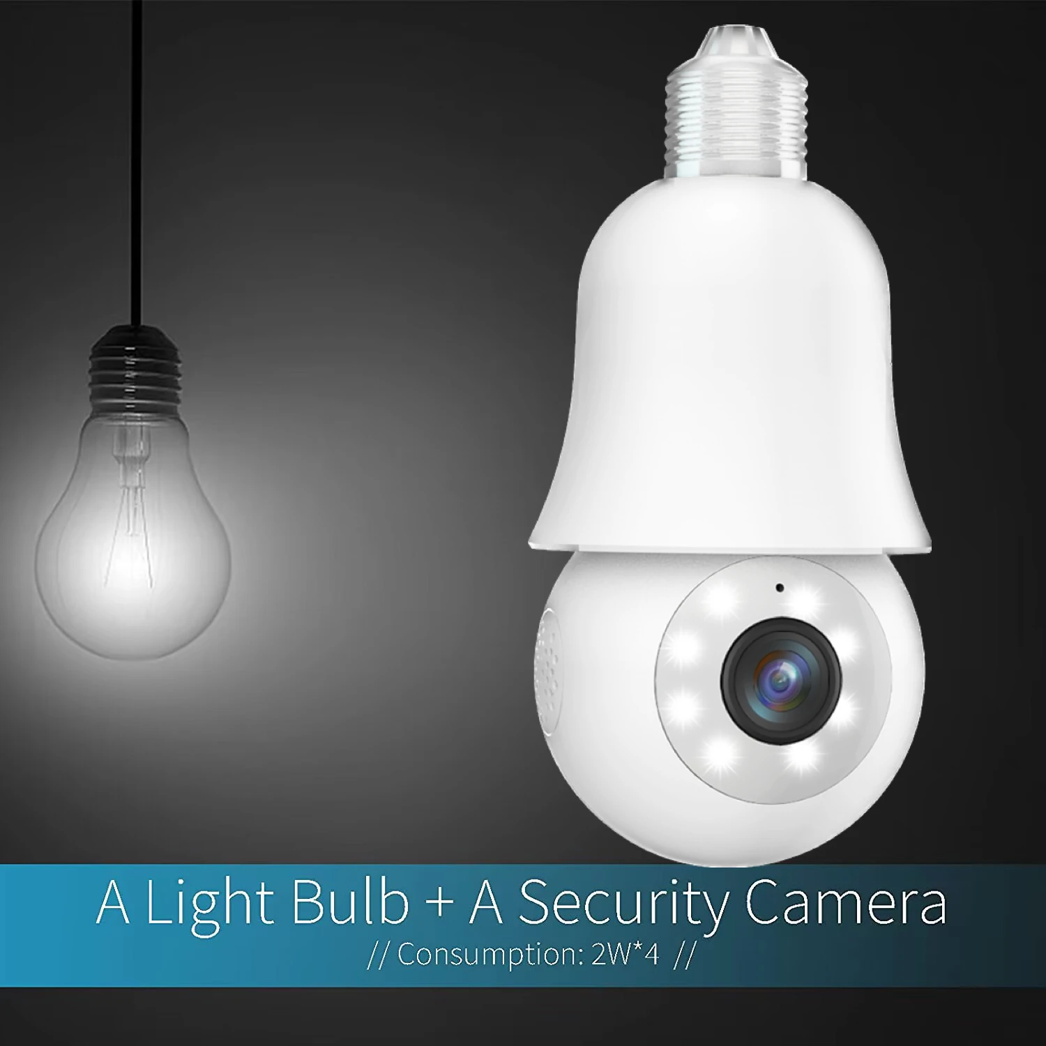 Light Bulb Camera 360 Degree Panoramic IP Camera Full HD 1080P Wi-Fi  Surveillance PTZ E27 Bulb Wireless Security WIFI Camera
