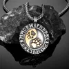Gold and silver pendant stainless steel necklace