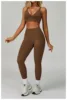 Set reggiseno con legging marrone