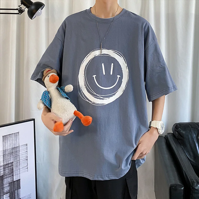 Quarter Sleeve,Large Size Cartoon Print 