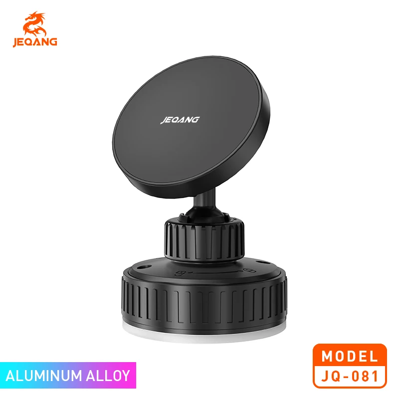 Jeqang-081 Premium Compact Dashboard Magnetic Car Phone Mount Secure Grip Holder Multi-Scenario Travel Stand Made Plastic