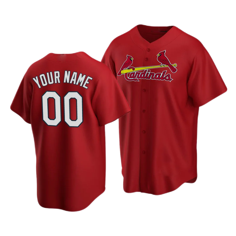 St Louis Cardinals Personalized Road Grey Jersey