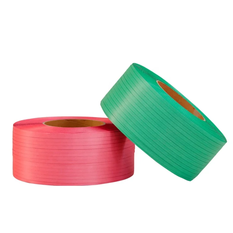 Custom High Strength 12mm Polypropylene Strapping Band  Embossed Plastic Strap Roll Print Logo Packing Strap for Logistics