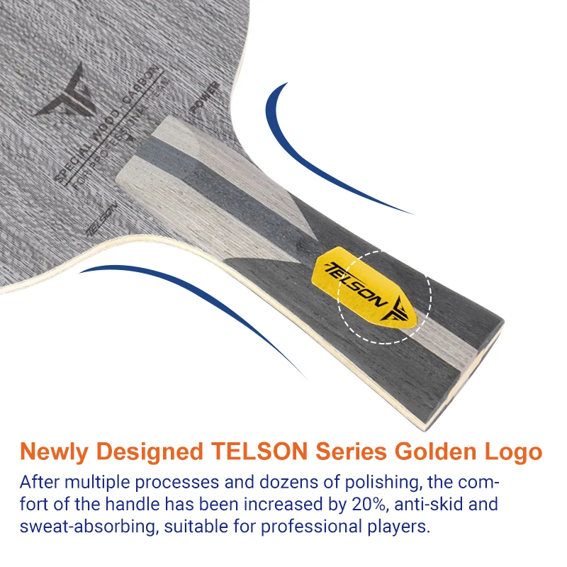 Ping Pong Factory Outlet Loki Telson Power High Elastic Imported Surface Material Professional Table Tennis Carbon Blade
