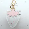 White and light pink leaf lobster clasp