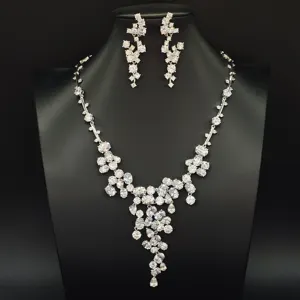 Ilona High Quality Luxury Bridal CopperJewelry Set Exquisite 3A Zirconia for Women's Wedding Party or Engagement-Perfect Gift