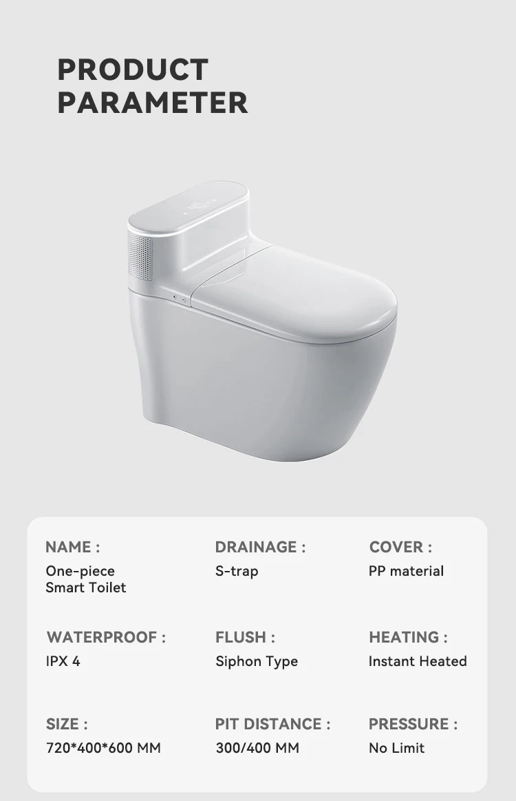 Modernjapanese Style Foor Mounted Electronic Automatic Toilets Bowl ...