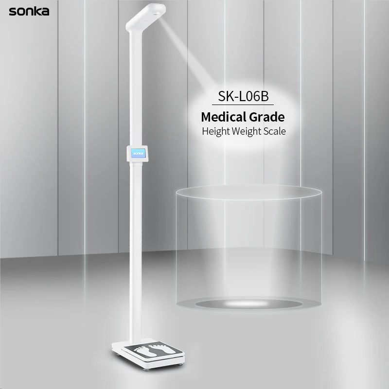 Ultrasonic Rs232 Body Fat Bmi Machine na May Printer Coin-operated Weighing At Height Scale