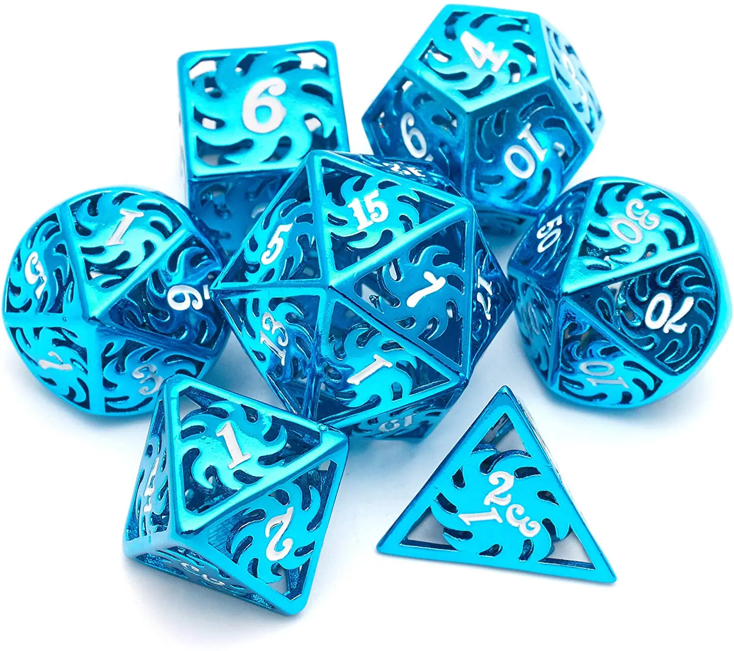 Easysay полый металлический набор игральных костей Dnd, игральные кости для ролевых игр, Подземелья и Драконы, кости