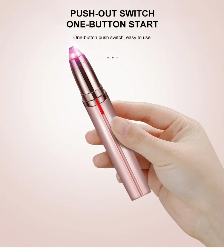 good price portable professional fashion attractive design lady high quality USB painless electric women eyebrow trimmer
