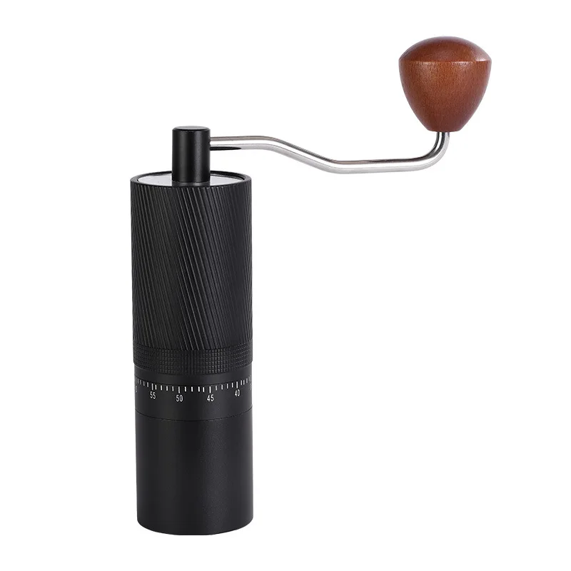 Manual Coffee Grinders External Adjustment Fine Diagonal Stripe Solid Wood Metal Handle Durable Washable Lightweight Compact manufacture