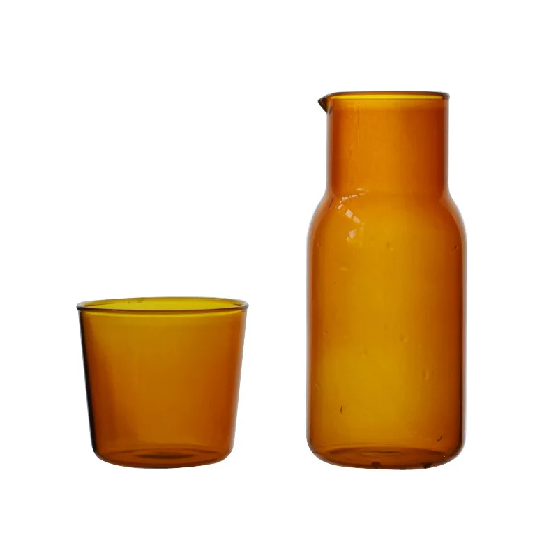 glass water set one piece jar and one piece cup juice cup water cup drinking glass