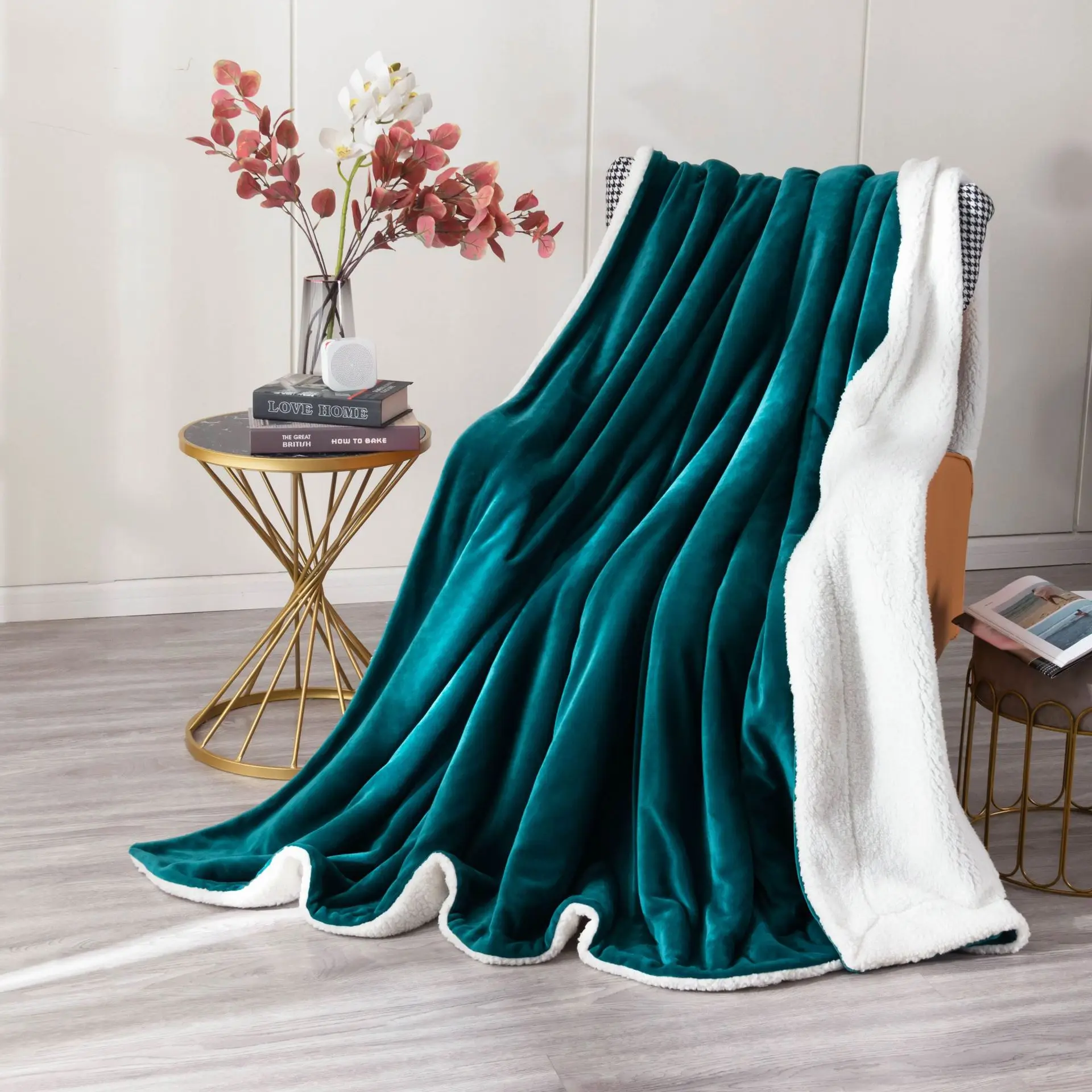 Liso Double Layer Thickened Blanket Solid Color Composite Soft Blanket