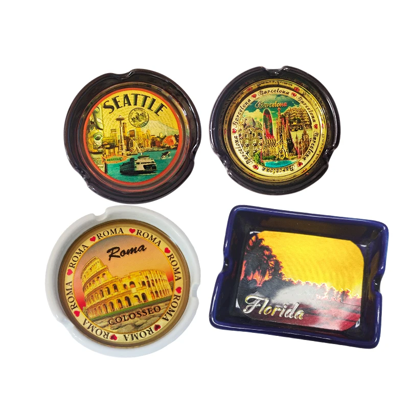 Изготовленный на заказ логотип ручной работы роскошный фарфор Rome Венеция пепельницы персонализированные черная Новая Зеландия Флорида керамическая Сигара Пепельница