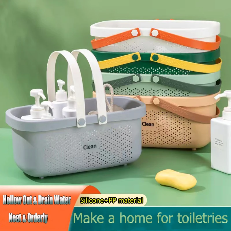 2022 Portable Plastic Shower Caddy Basket Tote Kitchen College Dorm