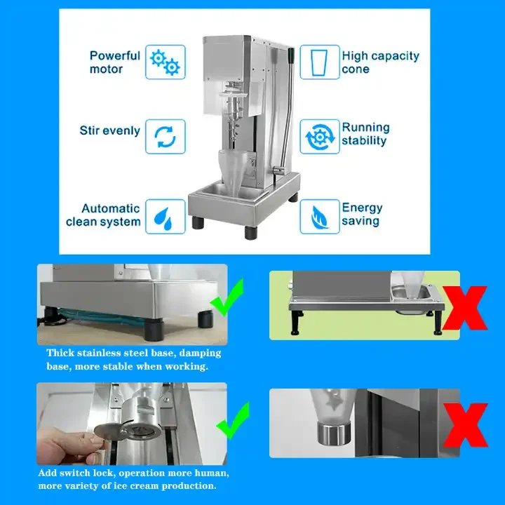 中国秦彪アイスクリームブレンダー電動ブリザードアイスクリーム