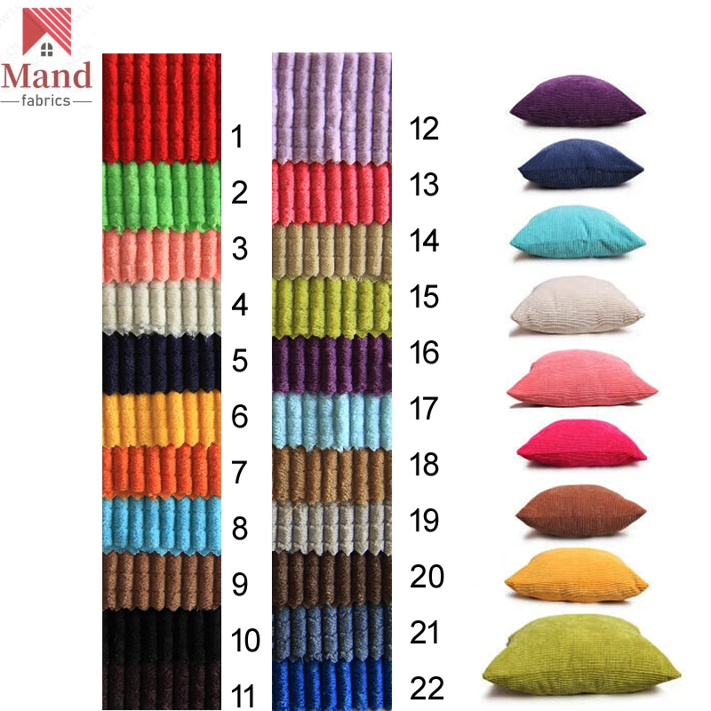 
Мебель для дома, текстильная ткань, полиэфирная ткань, текстильная полоса, текстура 4,5 wale, Вельветовая кукурузная ткань для подушки 