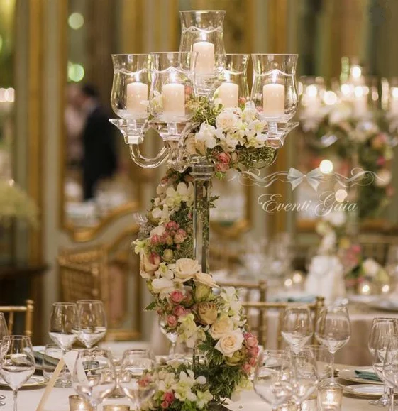 Set Di 2 Portacandele In Vetro Cristallo – Trasparenti, Eleganti, Per Candele A Colonna E Coniche