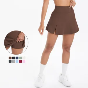 In-stock Fast Shipping Double-layer Fitness Yoga Tennis Skirt and Sports Tennis  Dress Women