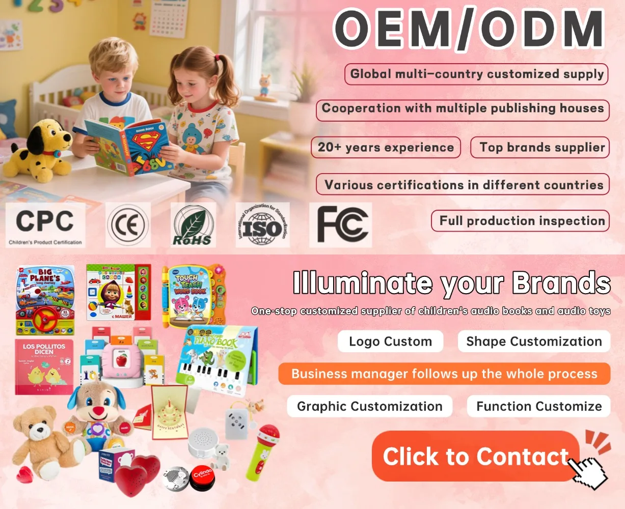 OEM Interactive Learning Music Toy for Early Education 100 Animals Green Book Plastic Material Battery Power