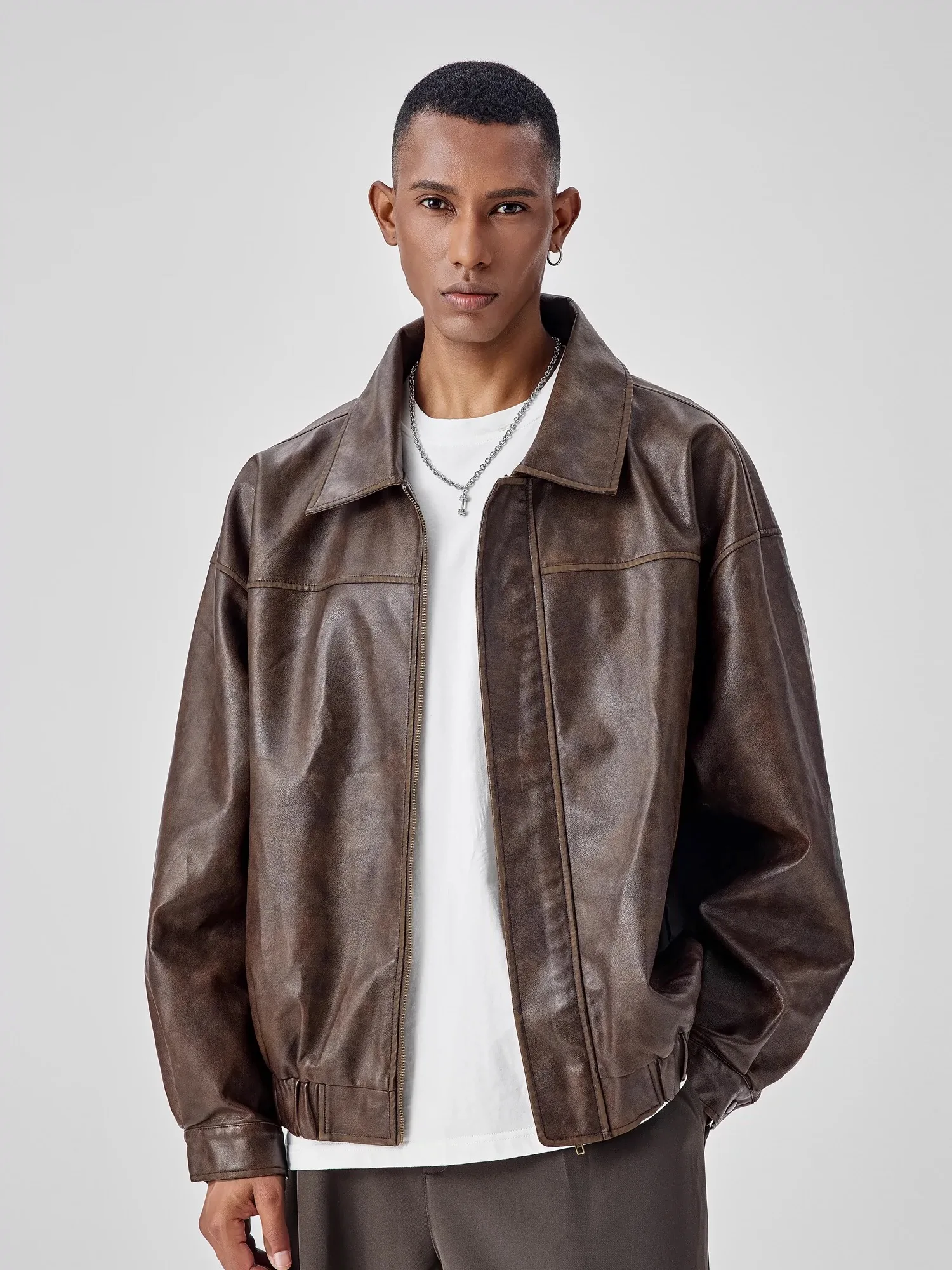 Custom Solid Color Motorcycle Jacket For Men And Women American Street