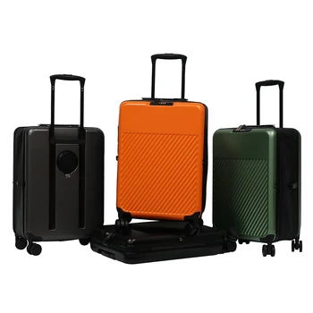 2024  New Simple Design foldable trolley case  collapsible travel suitcase Folding  luggage  with  cup holder  suitcase