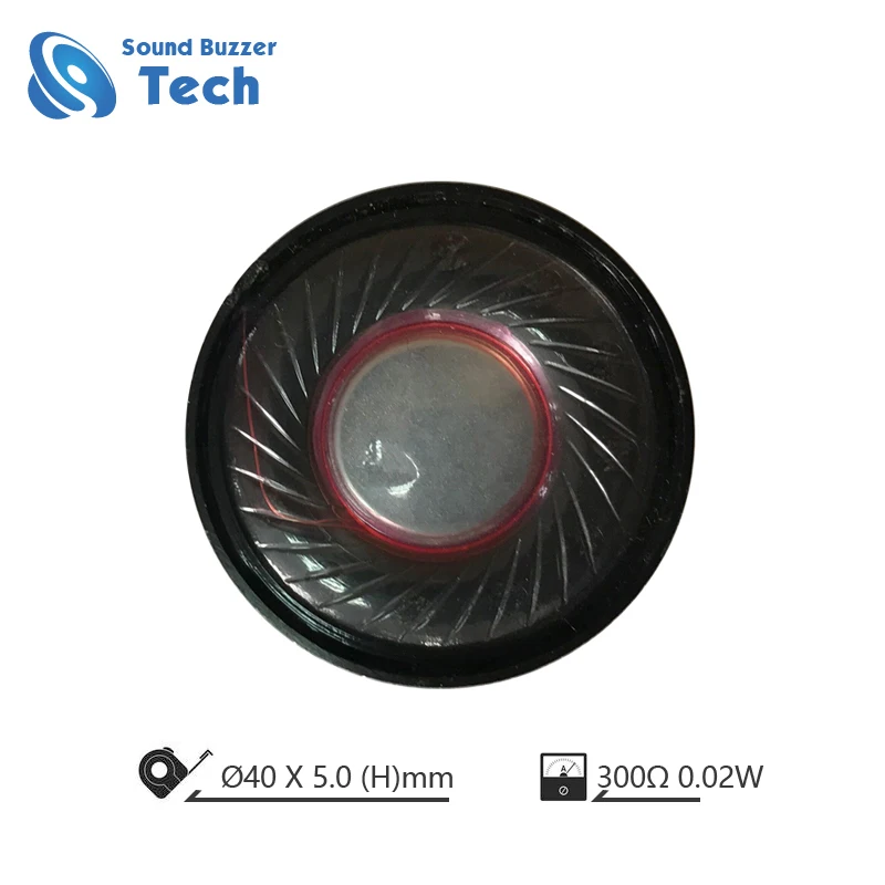 Good Sound Headphone Speaker Driver Unit 40mm 300 Ohm 20mw Horn With Dust Cover Loudspeaker Parts
