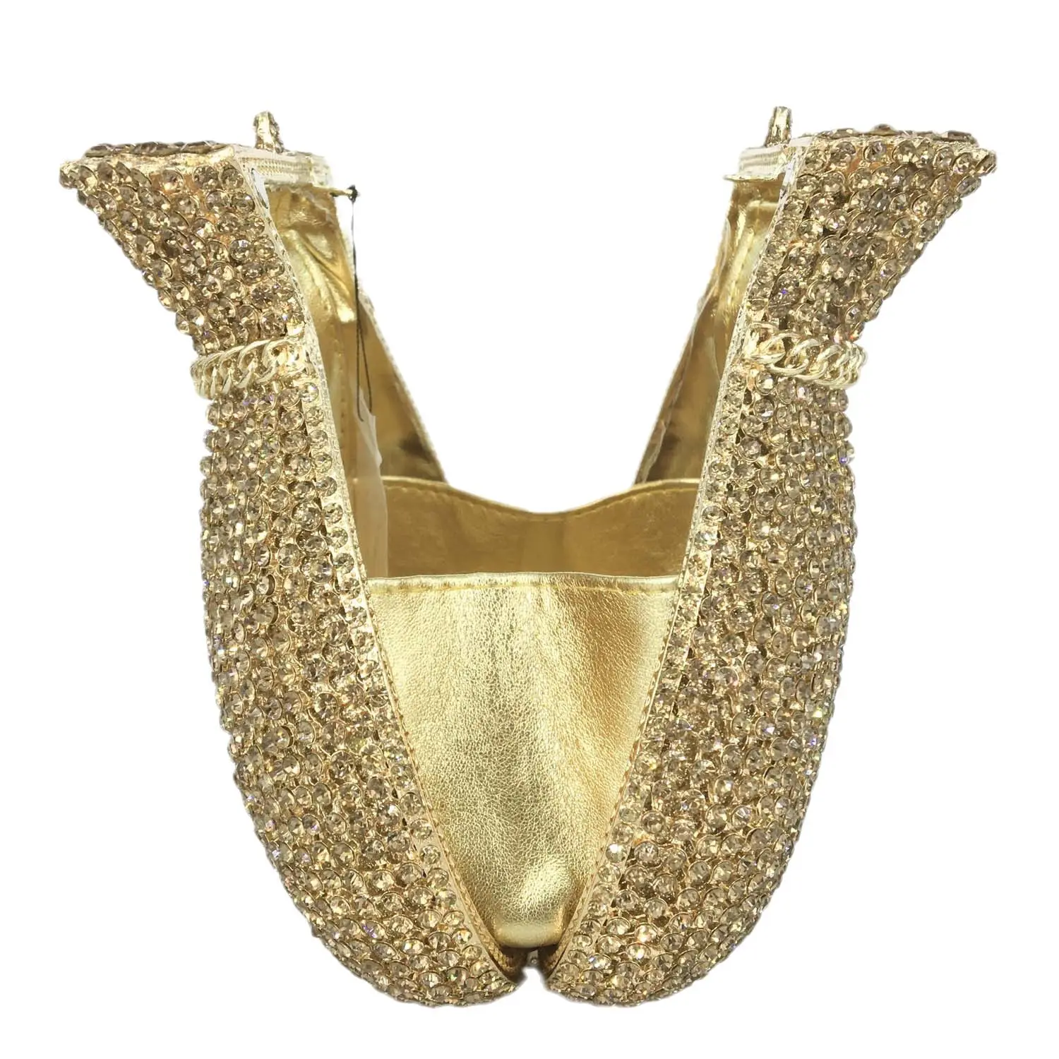 Luxury fashion bling crystal diamond rhinestone money sign clutch bag purse for women
