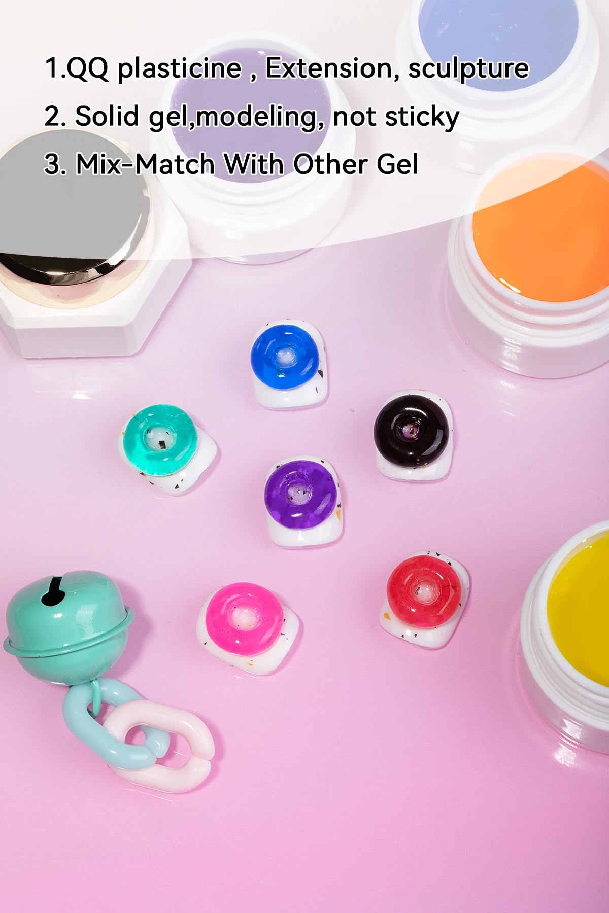 3D Gel produced  nail art gel manufacturer 3D 4D sculpture gel Non-Sticky Hand  No Wipe 3d painting details